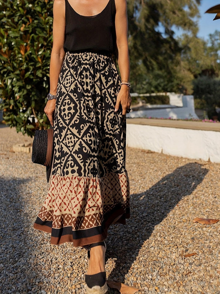 Lucia  - Boho maxi rok | zwierige boheemse stijl