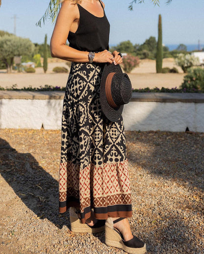 Lucia  - Boho maxi rok | zwierige boheemse stijl