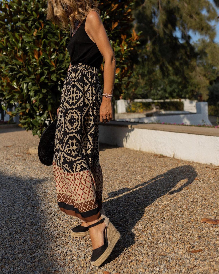 Lucia  - Boho maxi rok | zwierige boheemse stijl