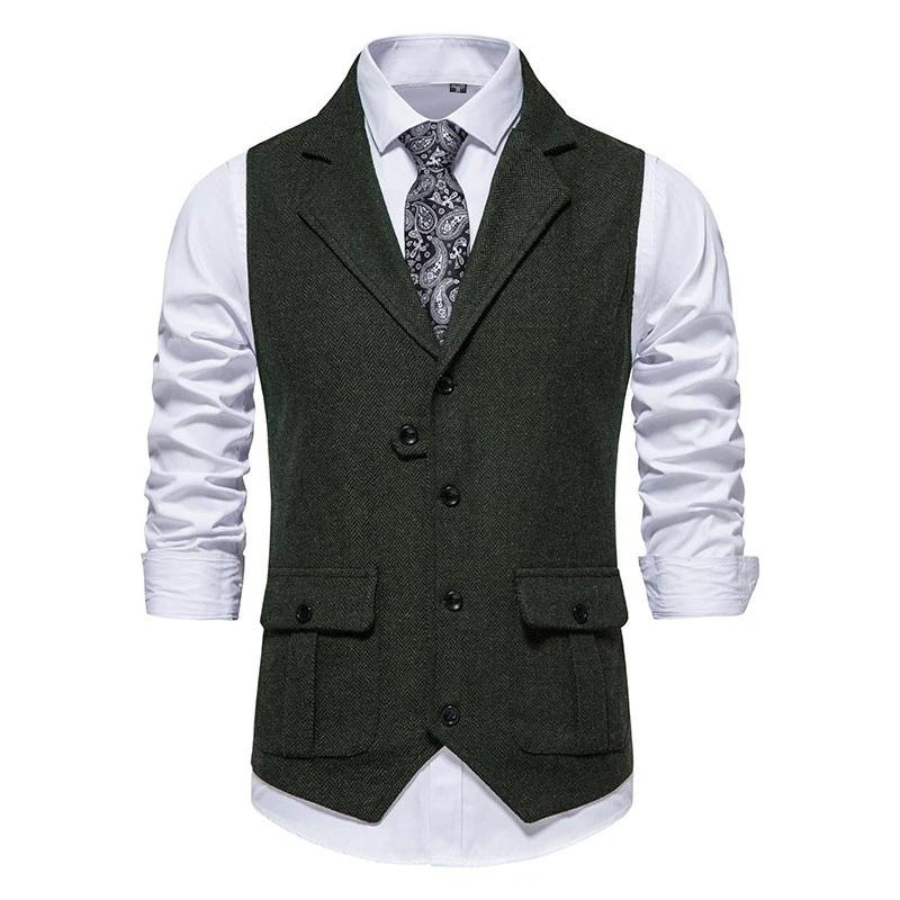 Aurelio -  Elegante heren gilet met zijzakken