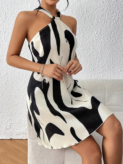 Chayenna - Mouwloze jurk met all-over print