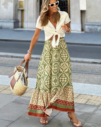 Lucia  - Boho maxi rok | zwierige boheemse stijl