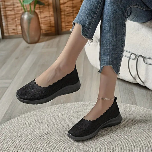 Emma - Lichtgewicht, ademende, gebreide slip-on sneakers