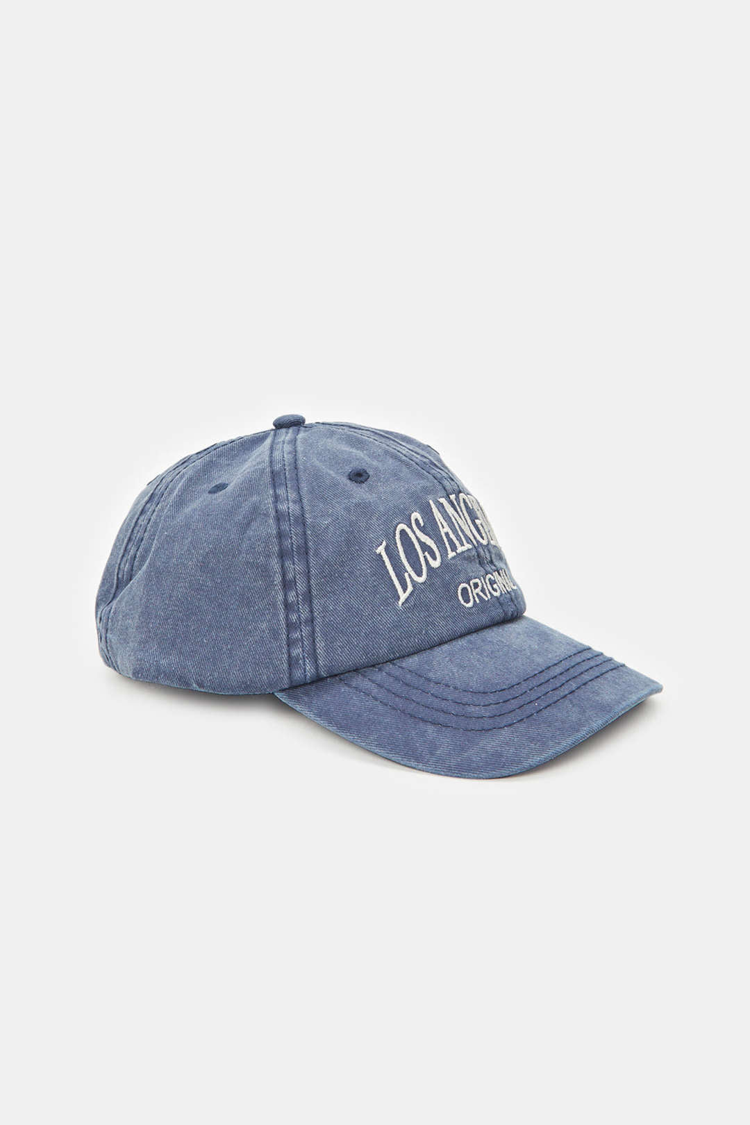 Allegra - Denim baseball cap met briefopdruk