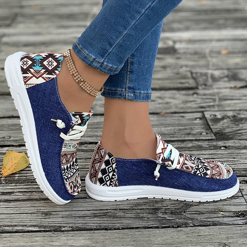 Adinda - Canvas schoenen met tribal patroon