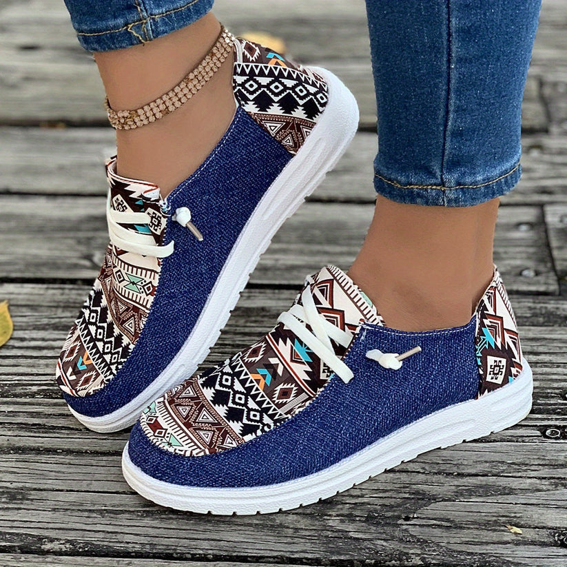 Adinda - Canvas schoenen met tribal patroon