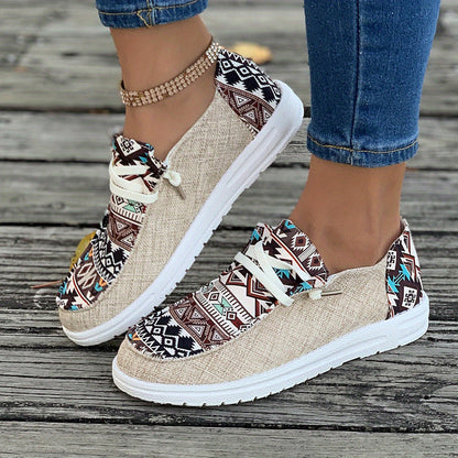 Adinda - Canvas schoenen met tribal patroon