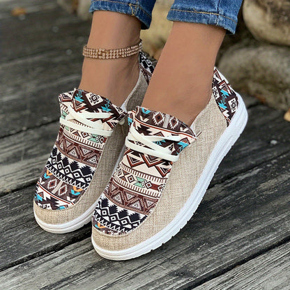 Adinda - Canvas schoenen met tribal patroon