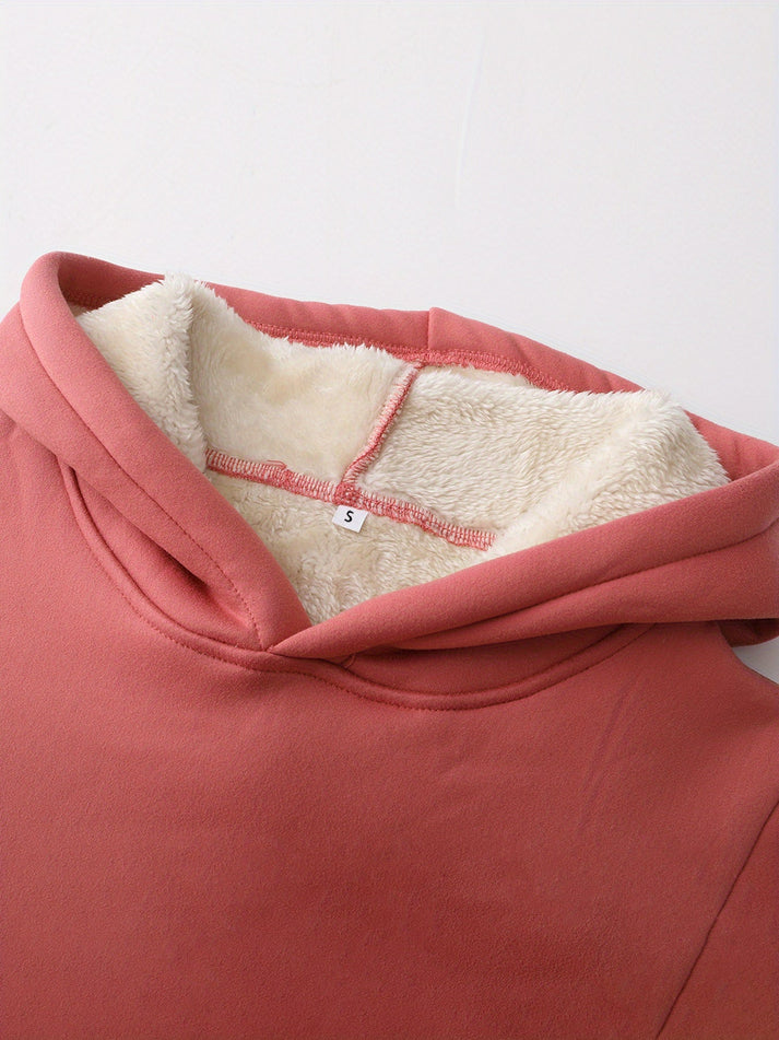 Azzurra - Casual Fleece Hoodie met Capuchon voor Dames