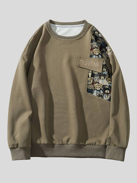 Liam - stijlvol sweatshirt met berenpatroon voor mannen