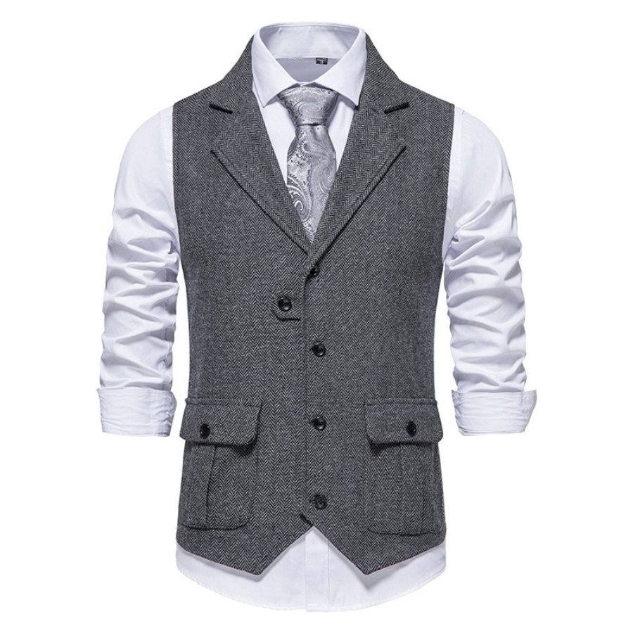 Aurelio -  Elegante heren gilet met zijzakken