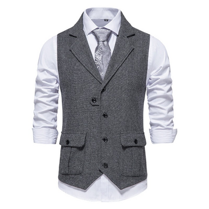 Aurelio -  Elegante heren gilet met zijzakken