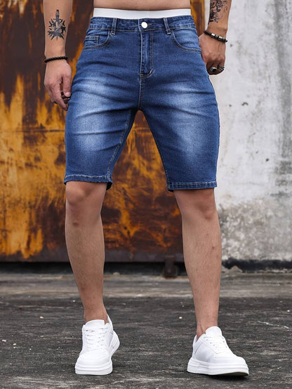 James - Slim-fit zomerjeanshort