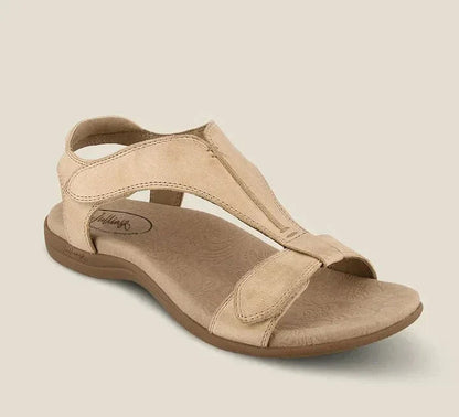 Arienne  - Verstelbare zomersandalen van leer met steunzolen