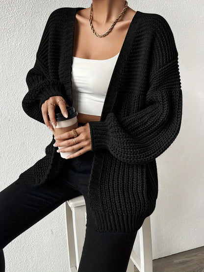 Anna - Casual Chunky Gebreide Wol Cardigan voor Dames