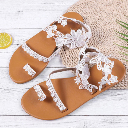 Dianna - Elegante sandalen met kanten bloemmotief