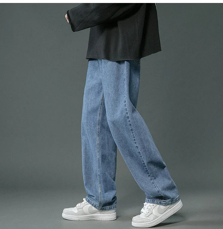 Alegro - Retro denim baggy broek voor heren