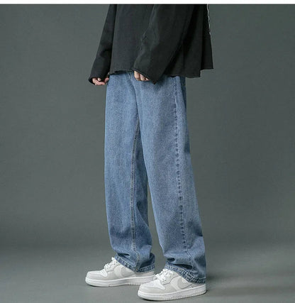 Alegro - Retro denim baggy broek voor heren