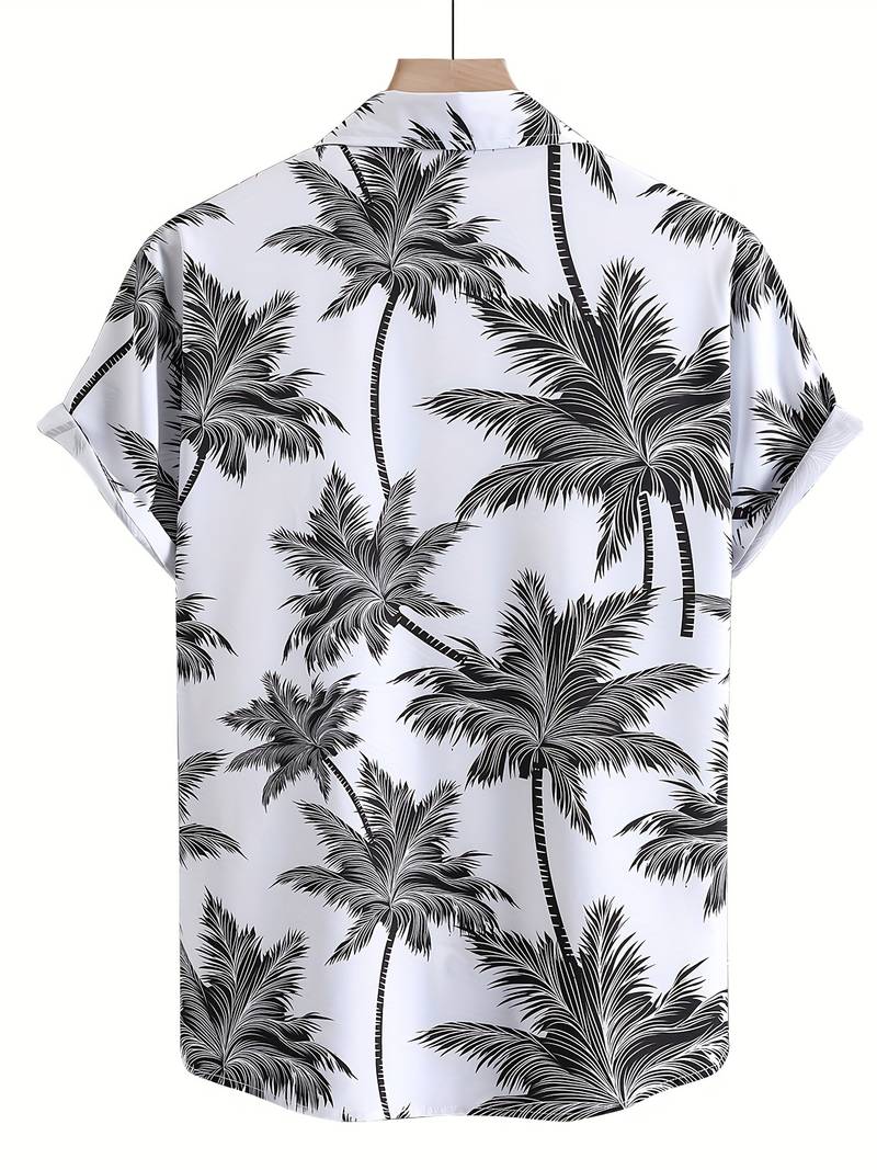 Ethan - Shirt met korte mouwen en bloemenprint van Hawaïaanse vlinders