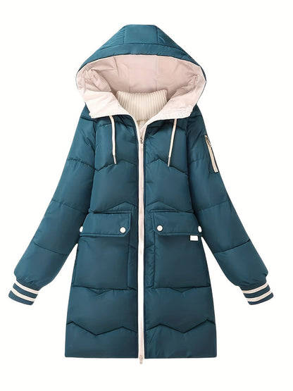 Giulia - Warme Modieuze Puffer-Winterjas Met Capuchon Voor Dames