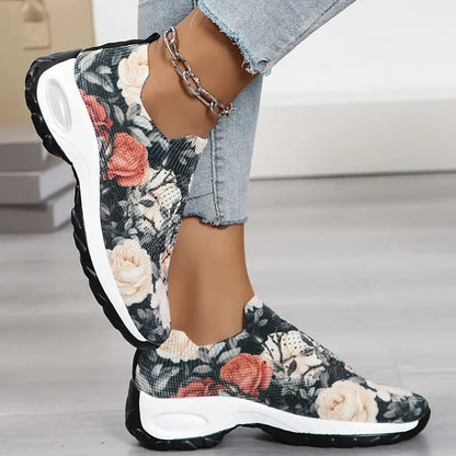 Clara - Chunky sneakers met bloemenmotief voor dames