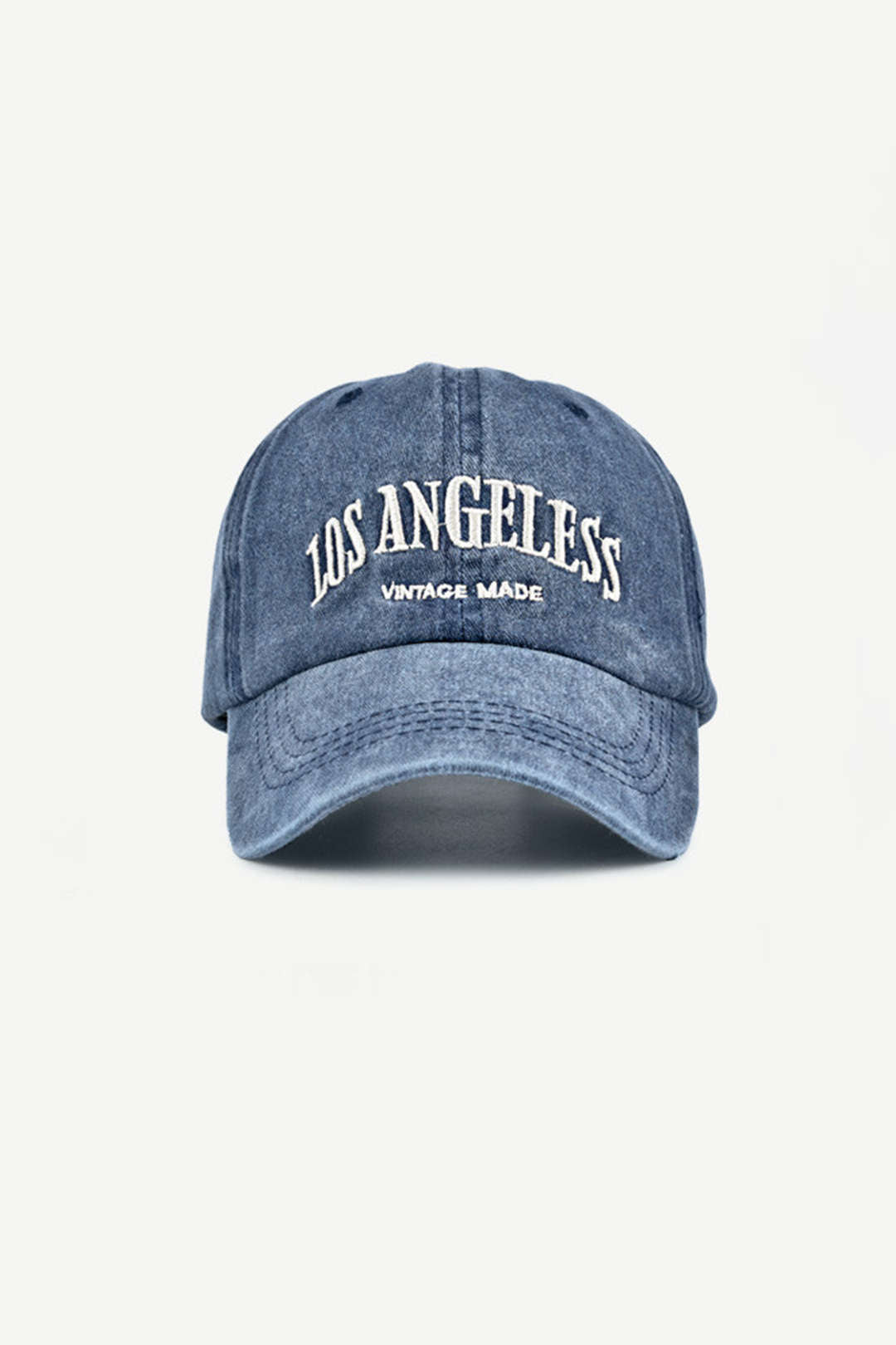 Allegra - Denim baseball cap met briefopdruk