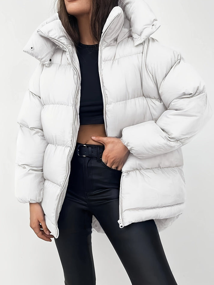 Matilde - Warme Elegante Puffer-Winterjas Met Capuchon Voor Dames