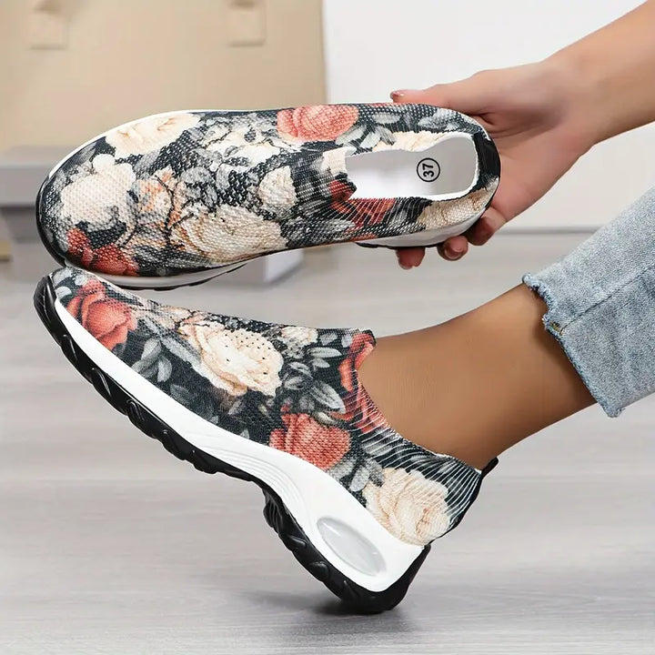 Clara - Chunky sneakers met bloemenmotief voor dames