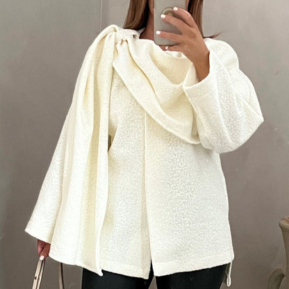 Clarissa - Witte oversized blouse met lange mouwen