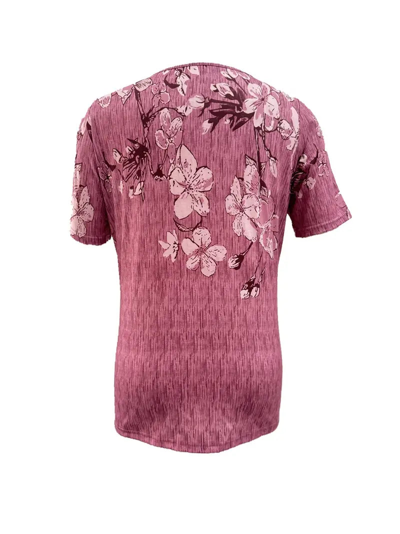 Elowen - T-shirt met korte mouwen en bloemenprint