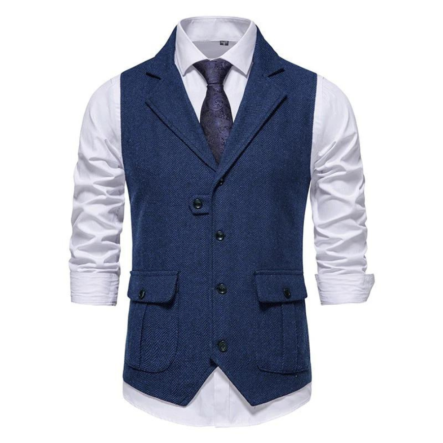 Aurelio -  Elegante heren gilet met zijzakken