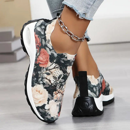 Clara - Chunky sneakers met bloemenmotief voor dames