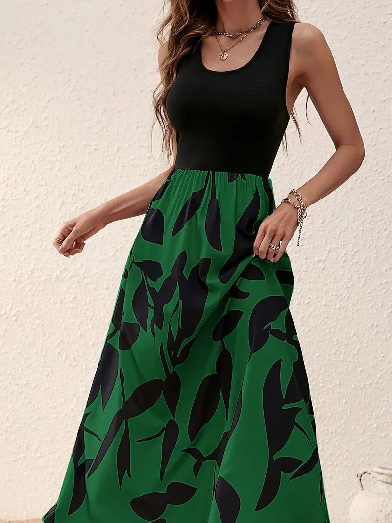 Ellen - Casual mouwloze maxi tank jurk