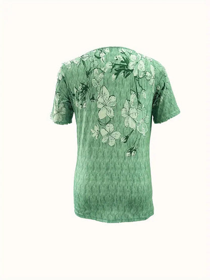 Elowen - T-shirt met korte mouwen en bloemenprint