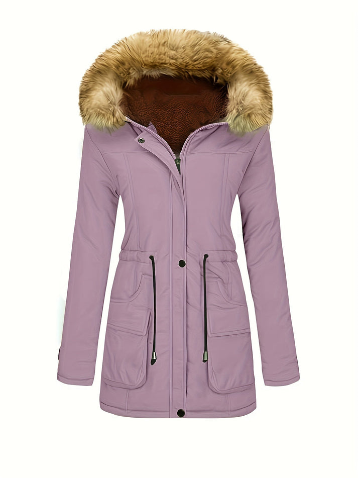 Beatrice - Fleece Parka-Winterjas Met Vegan Bont Voor Dames