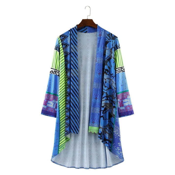 Stella - Levendige patchwork kimono jas voor vrouwen