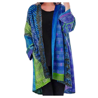 Stella - Levendige patchwork kimono jas voor vrouwen