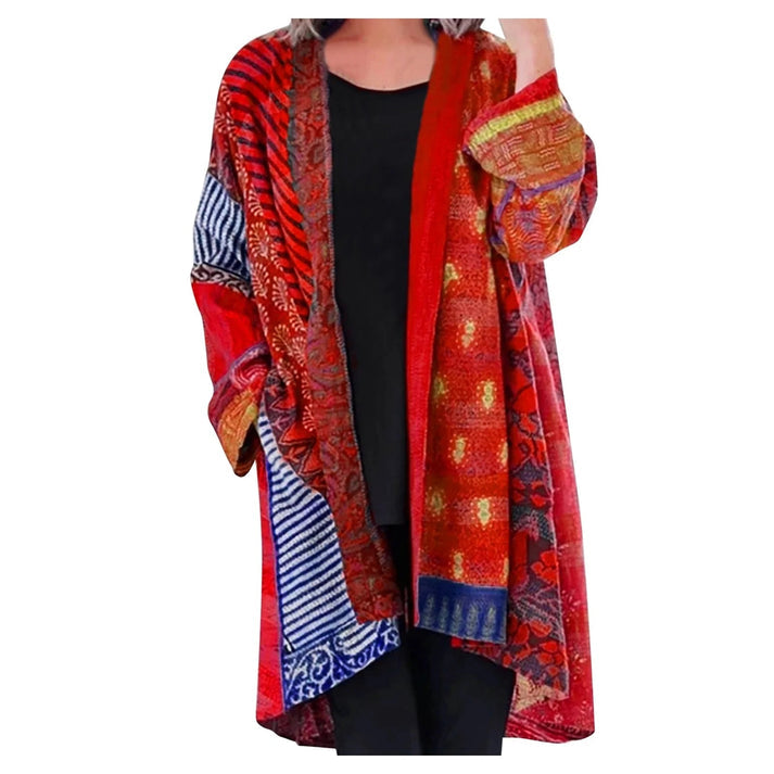 Stella - Levendige patchwork kimono jas voor vrouwen