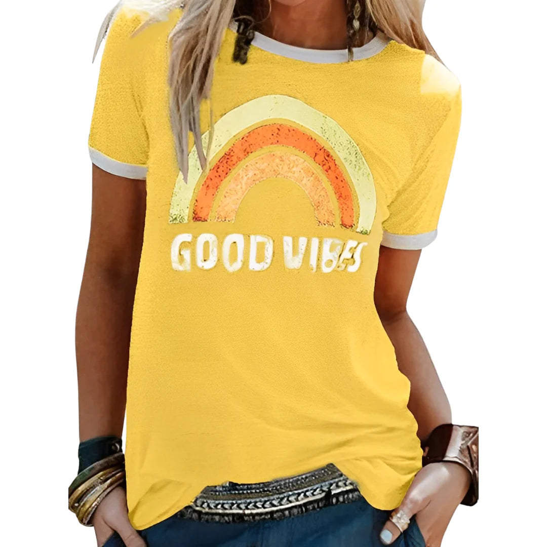 Angelica  - Good vibes shirt voor vrouwen