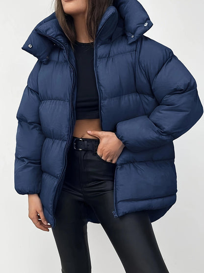 Matilde - Warme Elegante Puffer-Winterjas Met Capuchon Voor Dames