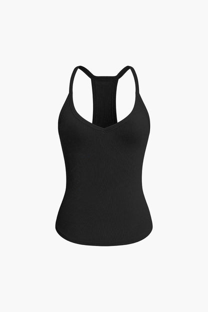 Alessandra - Effen V-hals tanktop