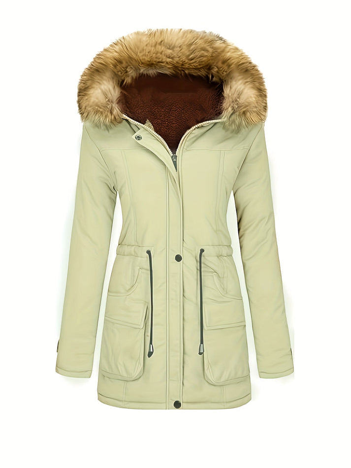 Beatrice - Fleece Parka-Winterjas Met Vegan Bont Voor Dames