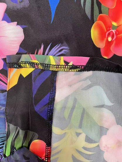 Henry -2-delige set met gebloemde flamingoprint