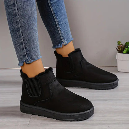 Agnese - Pluizige thermische trendy slip-on snowboots voor vrouwen