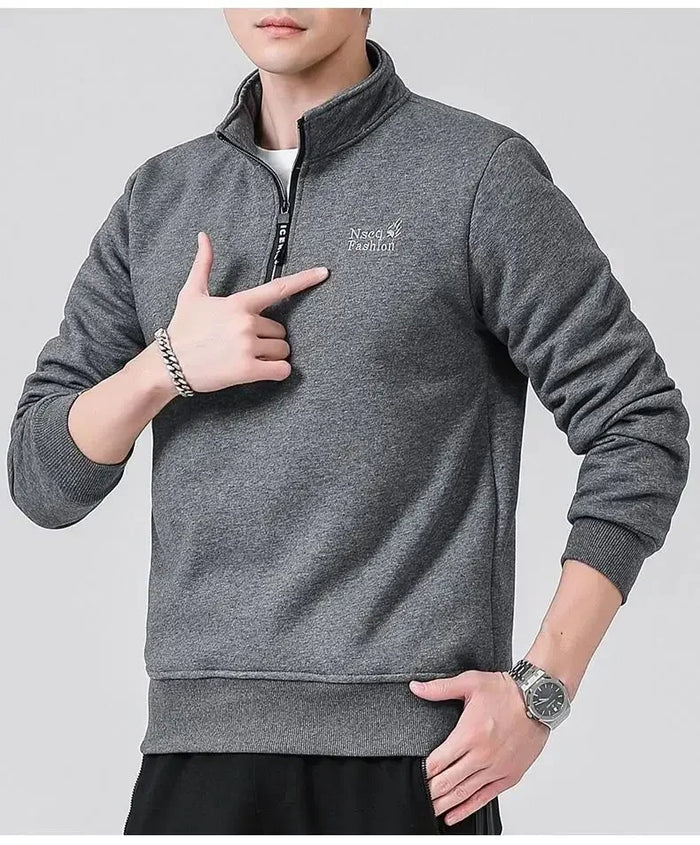 Lorenzo - Heren fleece gevoerd winter sweatshirt