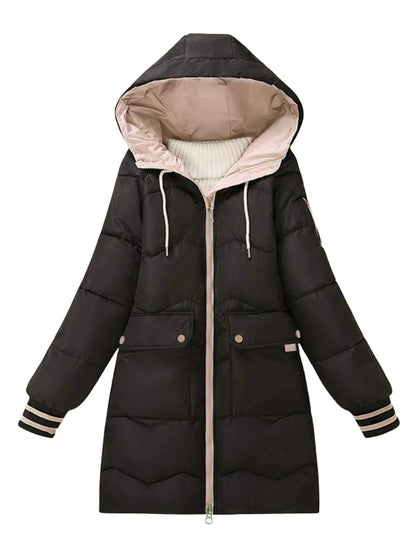 Giulia - Warme Modieuze Puffer-Winterjas Met Capuchon Voor Dames