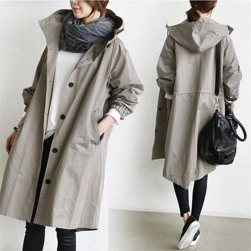 Amara - Waterdichte trenchcoat met capuchon voor vrouwen