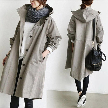 Amara - Waterdichte trenchcoat met capuchon voor vrouwen