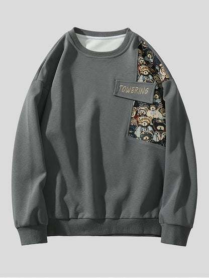 Liam - stijlvol sweatshirt met berenpatroon voor mannen