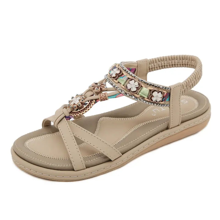 Elke - Dames retro mode strass comfort sandalen